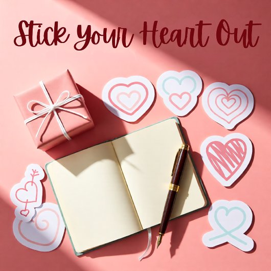 Set von 9 Aufklebern in Rot, Rosa und Blau Aufkleber