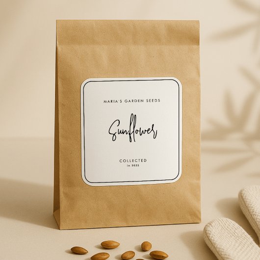 Set von 9 Saatgutkennzeichnungen Aufkleber