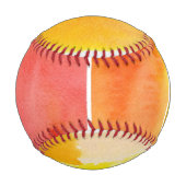 Set von abstrakter Wasserfarbe, handbemalt Baseball (Rückseite)