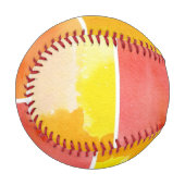 Set von abstrakter Wasserfarbe, handbemalt Baseball (Vorderseite Links)