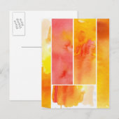Set von abstrakter Wasserfarbe, handbemalt Postkarte (Vorne/Hinten)