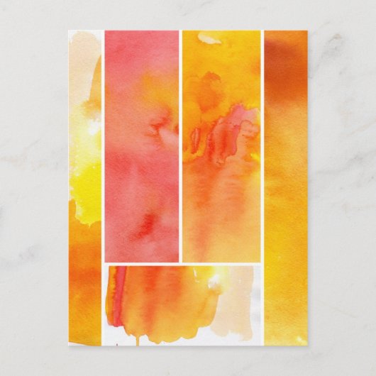 Set von abstrakter Wasserfarbe, handbemalt Postkarte (Vorderseite)