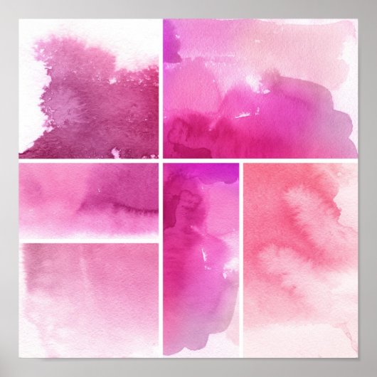 Set von Aquarell abstrakt bemalt 3 Poster (Vorne)