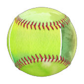 Set von Aquarell abstrakt bemalt Baseball (Rückseite)