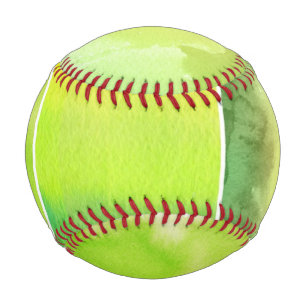 Set von Aquarell abstrakt bemalt Baseball