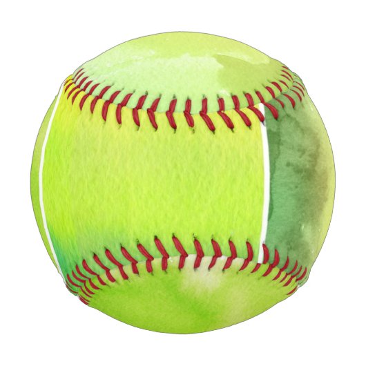 Set von Aquarell abstrakt bemalt Baseball (Vorderseite)