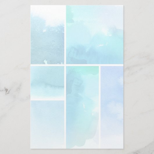 Set von Aquarell abstrakt gestrichen 2 Briefpapier (Vorderseite)