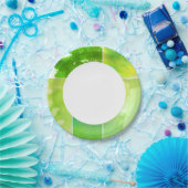 Set von Aquarell abstrakt gestrichen Pappteller (Party)