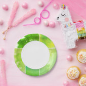 Set von Aquarell abstrakt gestrichen Pappteller (Party)