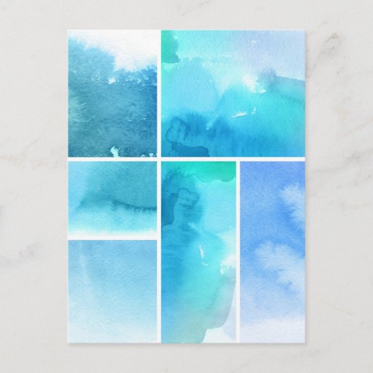 Set von Aquarell abstrakt handbemalt 2 Postkarte (Vorderseite)