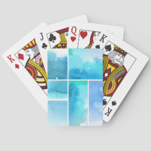 Set von Aquarell abstrakt handbemalt 2 Spielkarten