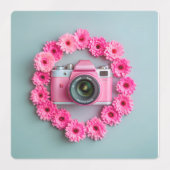 Set von Aufklebern, Möbelkamera, Flamingo-Blau Etiketten (Design 2)