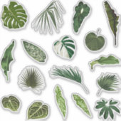 Set von Aufklebern und Ikonen von tropischen Palme Aufkleber (Vorderseite)