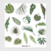 Set von Aufklebern und Ikonen von tropischen Palme Aufkleber (Blatt)