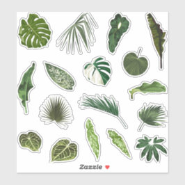 Set von Aufklebern und Ikonen von tropischen Palme Aufkleber