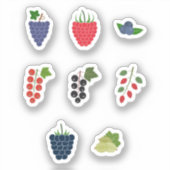 Set von Berry Fruits Stickers Aufkleber (Vorderseite)