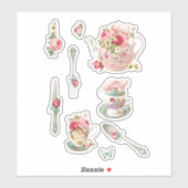 Set von Blume Vintages Scrapbook Aufkleber (Blatt)