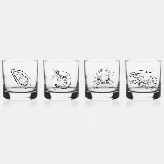 Set von Brillen Whiskyglas (Vorderseite)