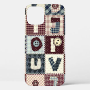 Set von Buchstaben im Patchwork-Stil. Mai b Case-Mate iPhone Hülle