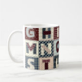 Set von Buchstaben im Patchwork-Stil. Mai b Kaffeetasse (Links)