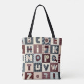 Set von Buchstaben im Patchwork-Stil. Mai b Tasche (Rückseite)