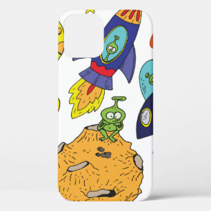 Set von Cartoon-Illustrationen über Raum in hell Case-Mate iPhone Hülle