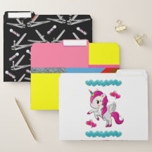 Set von Dateifalten Einhorn-Barberspole Abstrakt