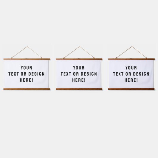 Set von drei benutzerdefinierten, horizontalen Han Wandteppich Mit Holzrahmen (Dreifach)