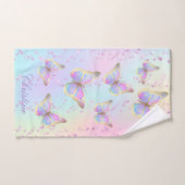 Set von drei Handtüchern Schmetterlinge Design (Handtuch)