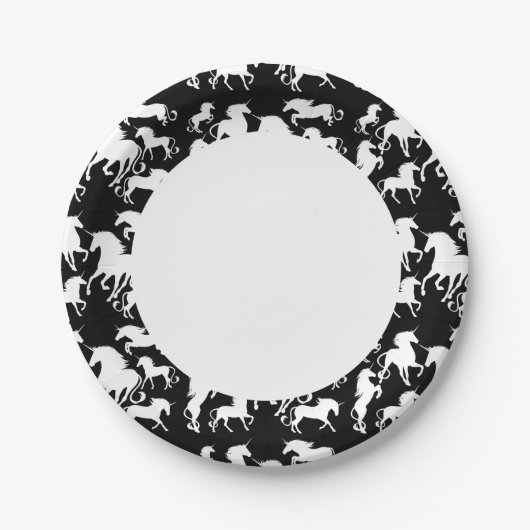 Set von Einhorn Pappteller (Vorderseite)