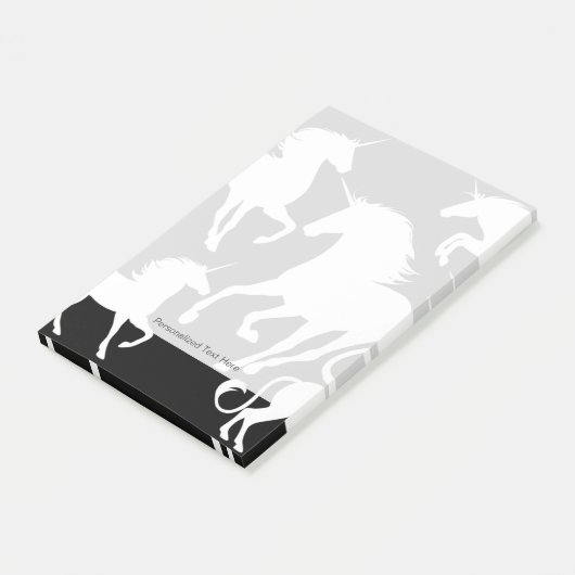 Set von Einhorn Post-it Klebezettel (angewinkelt)