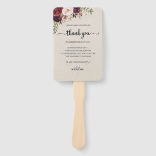 Set von Fächern (Elegant Rustikal Marsala Floral S Fächer