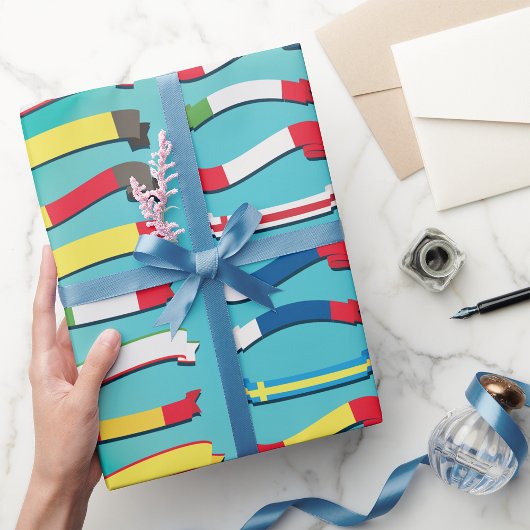 Set von Fahnen-Umschlagpapier Geschenkpapier