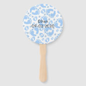 Set von Fans Baby Blue Feet Boy Fächer (Rückseite)