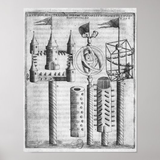 Set von Feuerwerken Poster (Vorne)