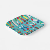 Set von Flaggen Papier Teller (Gewinkelt)