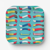 Set von Flaggen Papier Teller (Vorderseite)