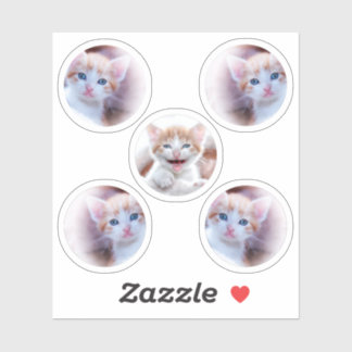 Set von fünf Circle Shape-Fotos Aufkleber