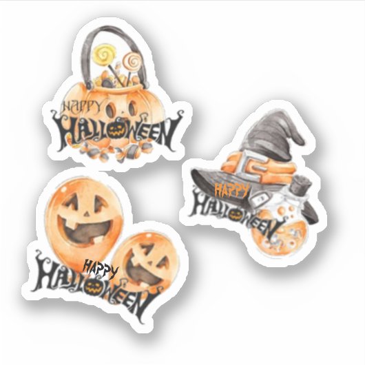 Set von Halloween-Aufklebern Aufkleber (Vorderseite)