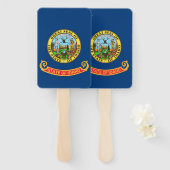 Set von Handfächern mit der Flagge des Staat von I Fächer (Vorne und Hinten)