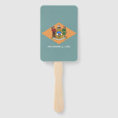 Set von Handfächern mit der Flagge von Delaware, U Fächer (Rückseite)