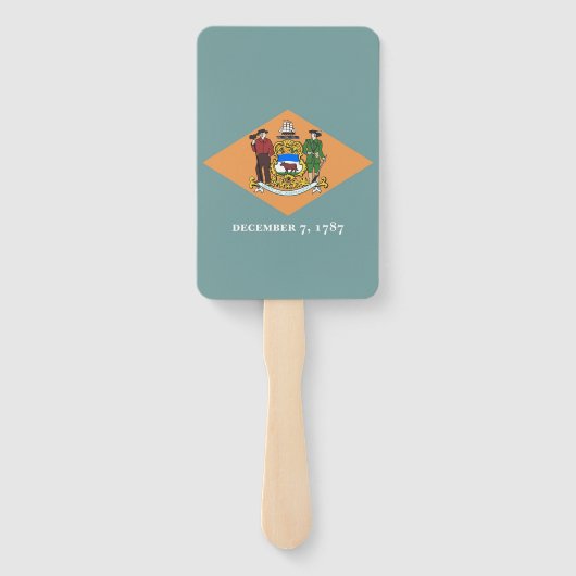 Set von Handfächern mit der Flagge von Delaware, U Fächer (Rückseite)