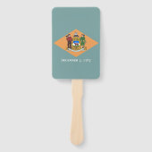 Set von Handfächern mit der Flagge von Delaware, U Fächer (Vorderseite)