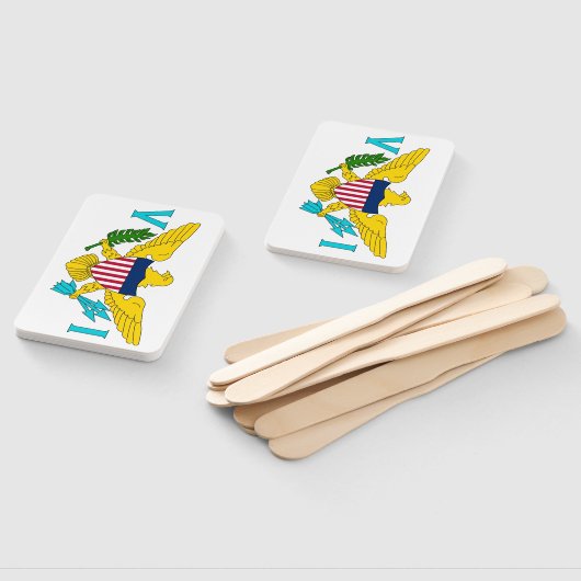 Set von Handfächern mit der Flagge von Jungfrauen, Fächer (Non-assembled)