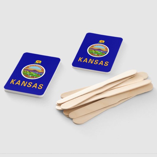 Set von Handfächern mit der Flagge von Kansas Staa Fächer (Non-assembled)