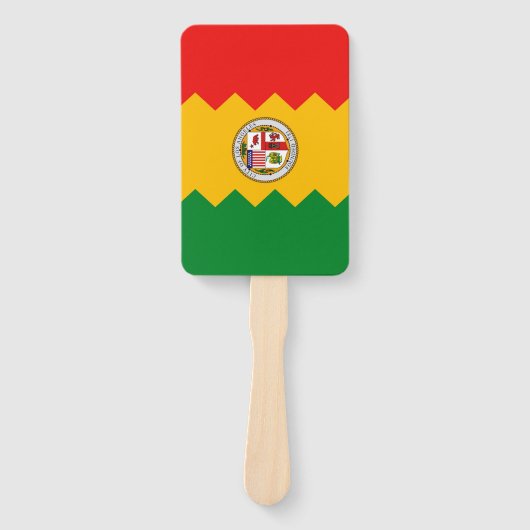 Set von Handfächern mit Fahne von Los Angeles, USA Fächer (Vorderseite)