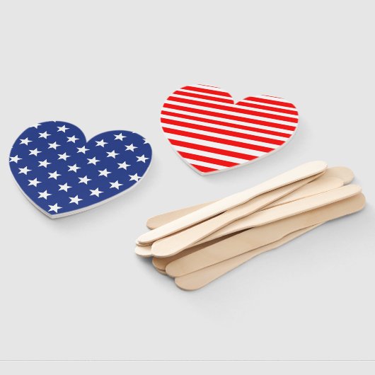 Set von Handfächern - Stern und Streifen Fächer (Non-assembled)