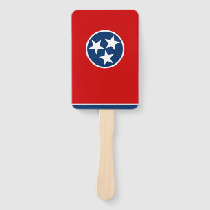 Set von Handventilator mit Fahne von Tennessee, US Fächer