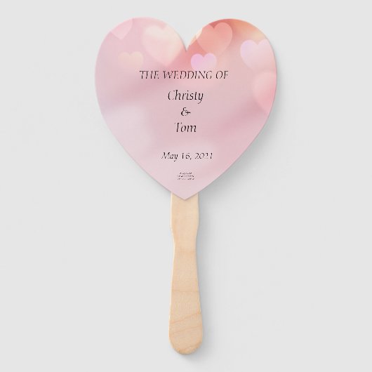 Set von Hochzeitsfans Fächer (Rückseite)