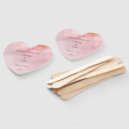 Set von Hochzeitsfans Fächer (Non-assembled)